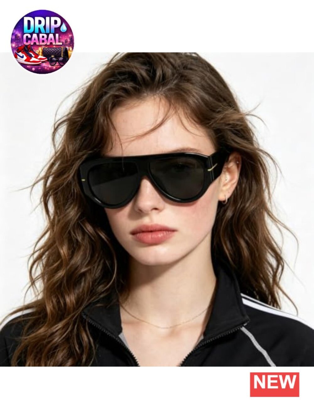 Oversized Square Sunglasses UV400 Protection - Picture 5 of 5